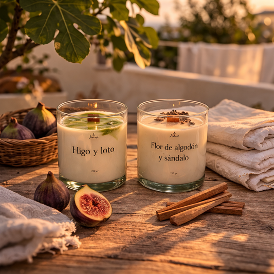 Pack Velas Higo y Loto & Flor de Algodón y Sándalo