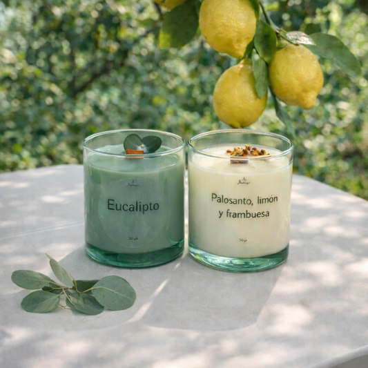 Pack Velas Eucalipto & Palo Santo, Limón y Frambuesa