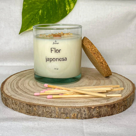 Vela Flor Japonesa 250 g con Cerillas