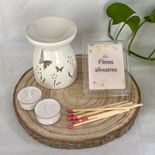 Pack Quemador Pequeño Primavera + Wax Melts