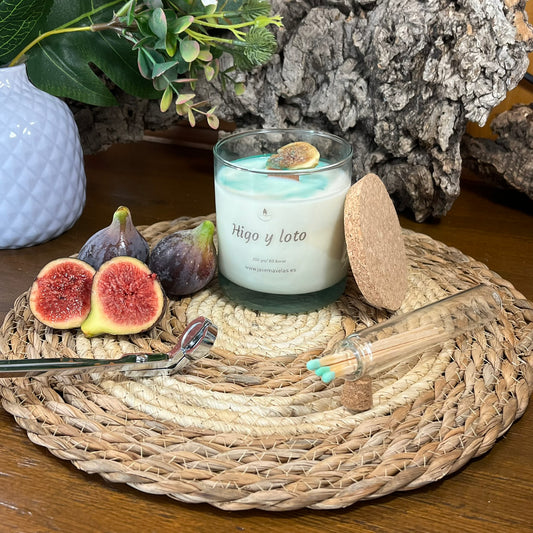 Vela Esencial Higo y Loto – Equilibrio y Naturaleza