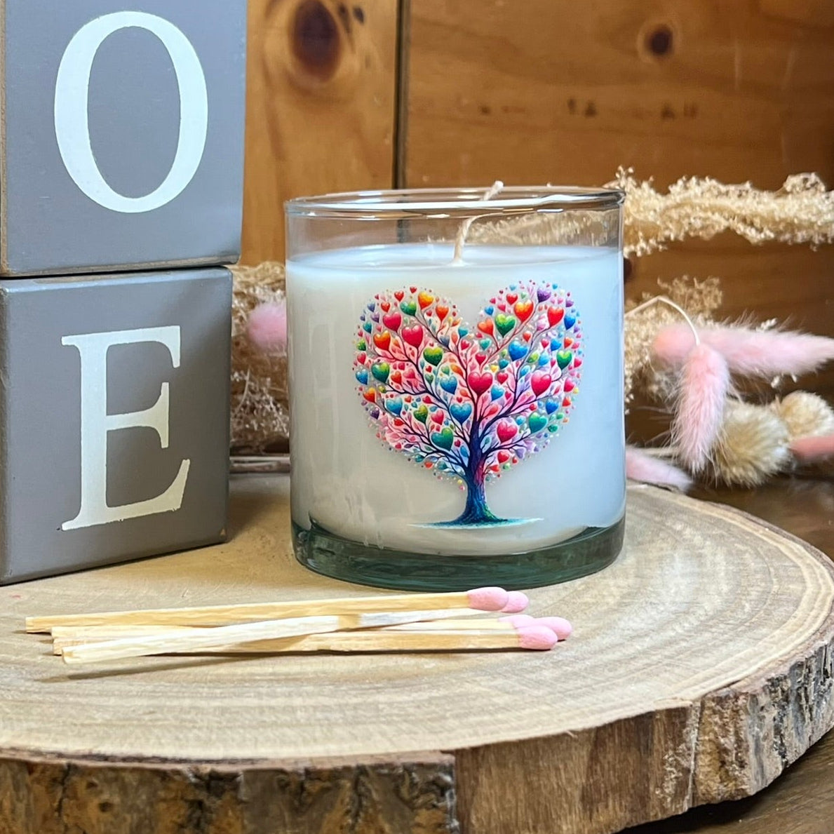 Pack vela Árbol de corazones