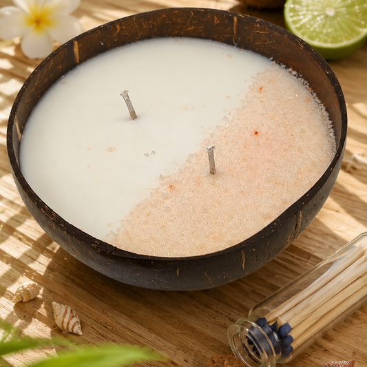 Vela de coco y lima