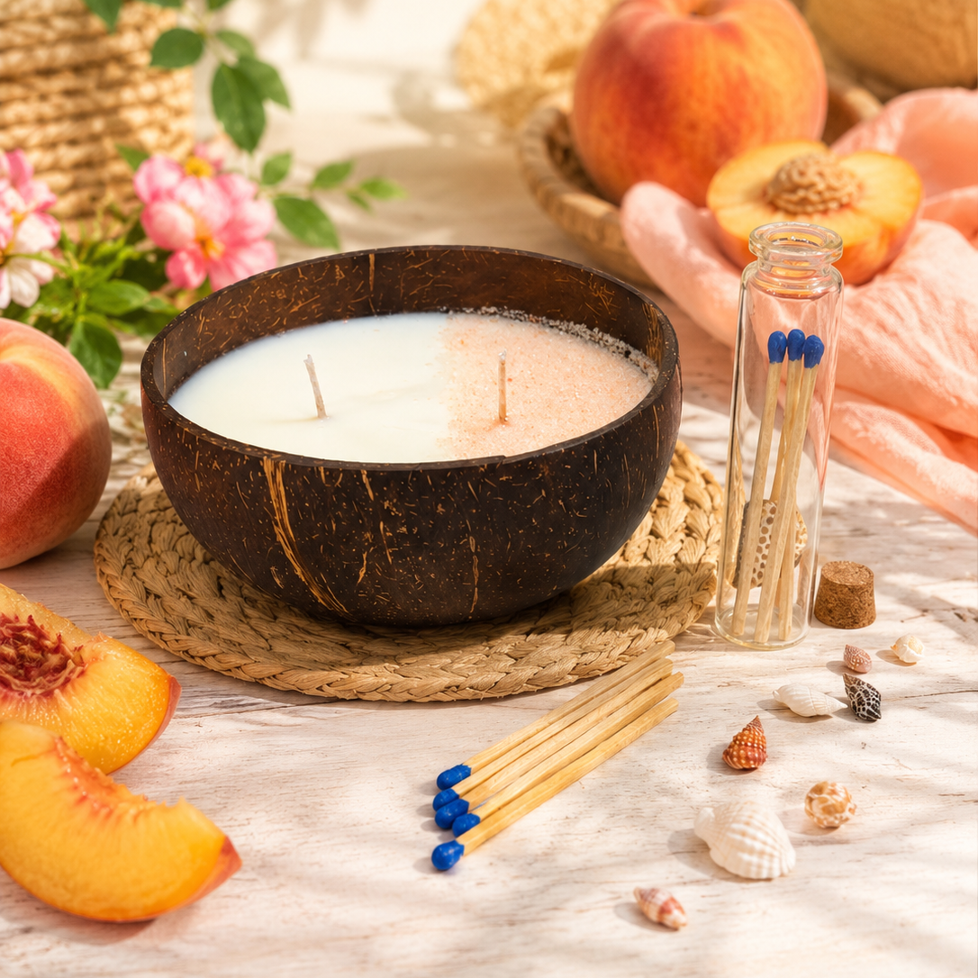 Vela de melocotón dulce