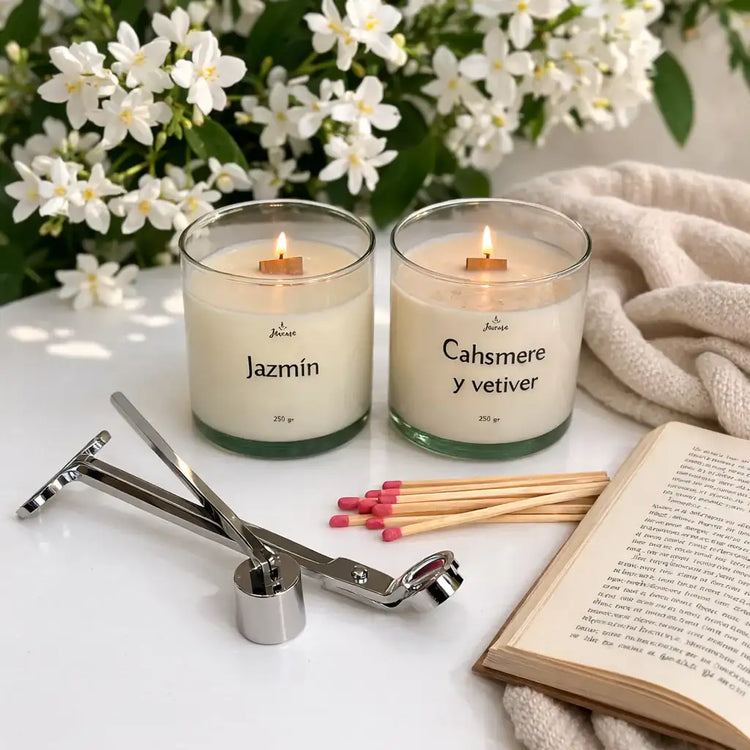 pack de velas aromáticas Javema en vidrio reciclado