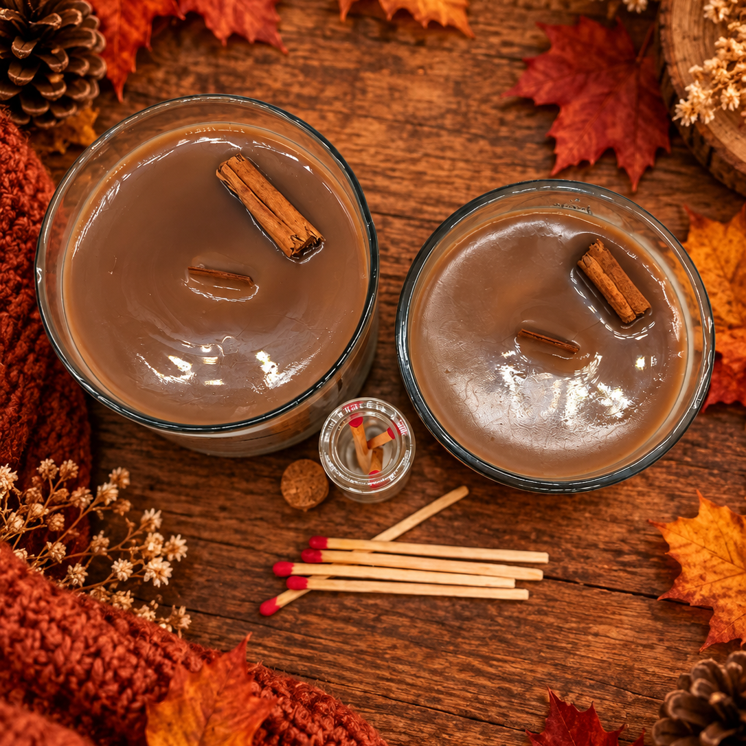 Vela de soja Canela con cerillas