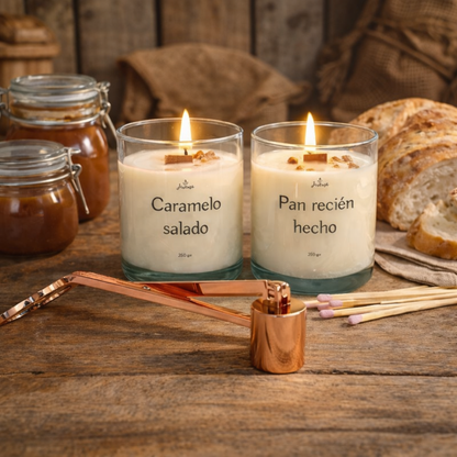 Pack Velas Caramelo Salado & Pan Recién Hecho