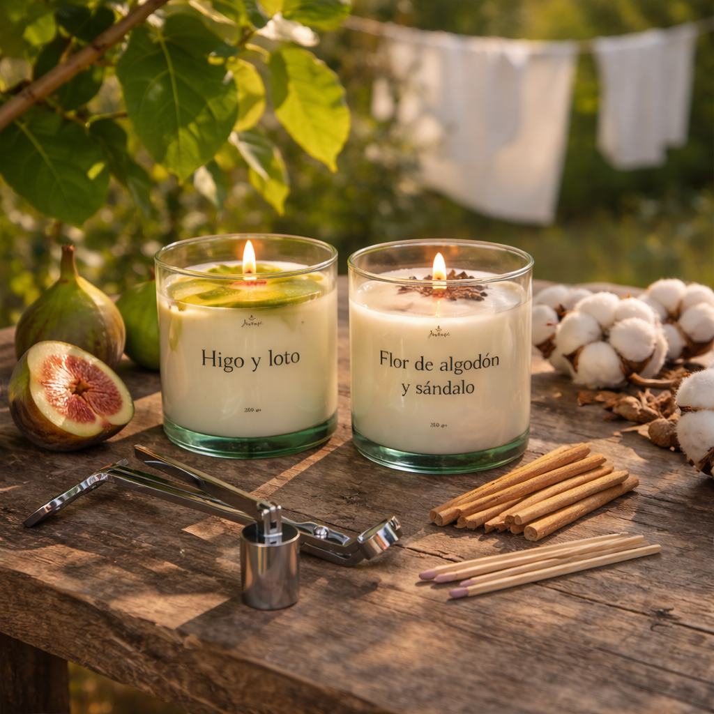 Pack Velas Higo y Loto & Flor de Algodón y Sándalo