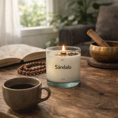 Vela Sándalo con Cerillas – Soja Natural