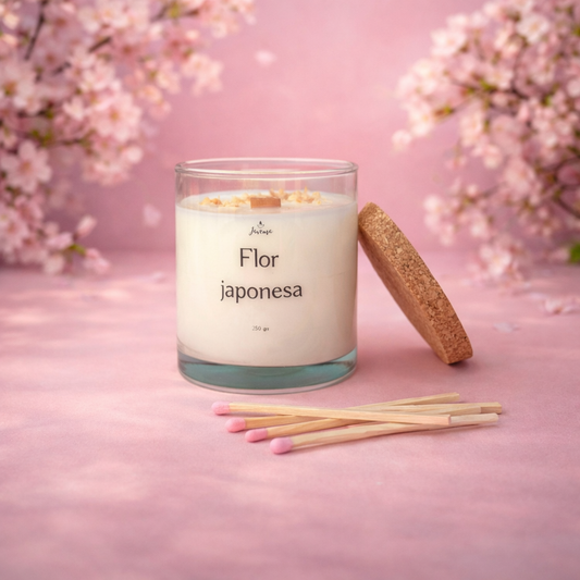 Vela Flor Japonesa 250 g con Cerillas