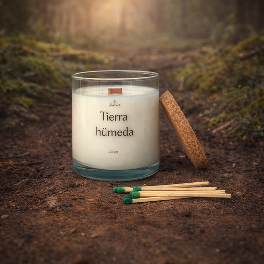 Vela Tierra Húmeda 250 g con Cerillas