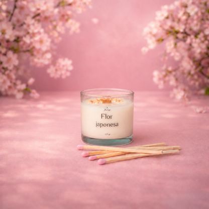 Vela Flor Japonesa 250 g con Cerillas