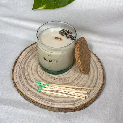 Vela Sándalo con Cerillas – Soja Natural