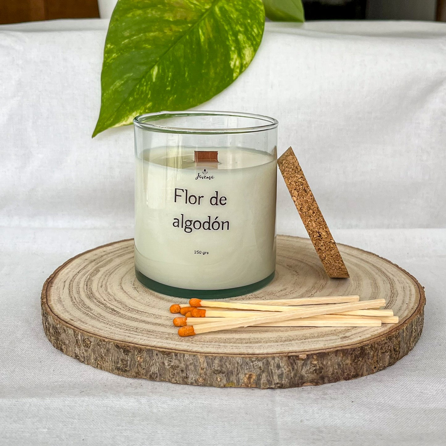 Vela Flor de Algodón 250 g con Cerillas