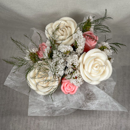 Bouquet blanco y rosa
