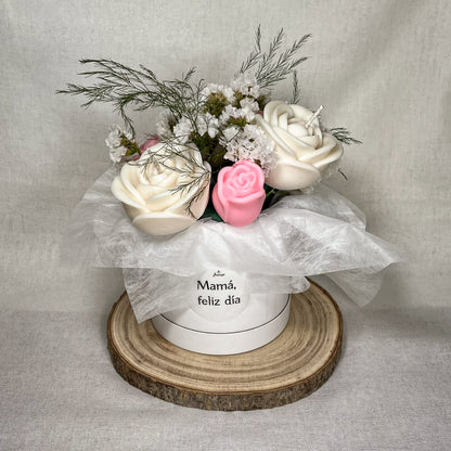 Bouquet blanco y rosa