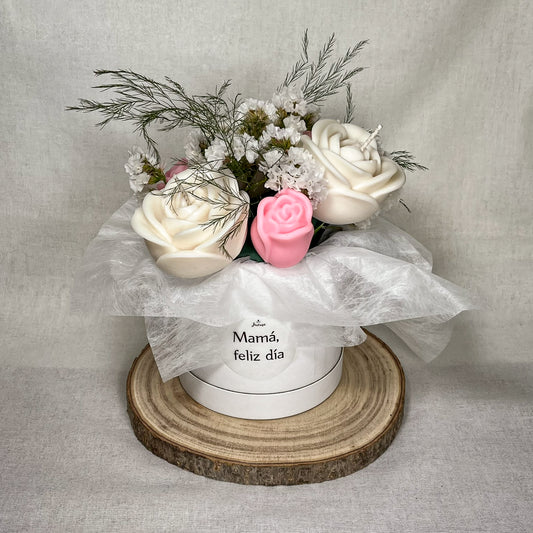 Bouquet blanco y rosa