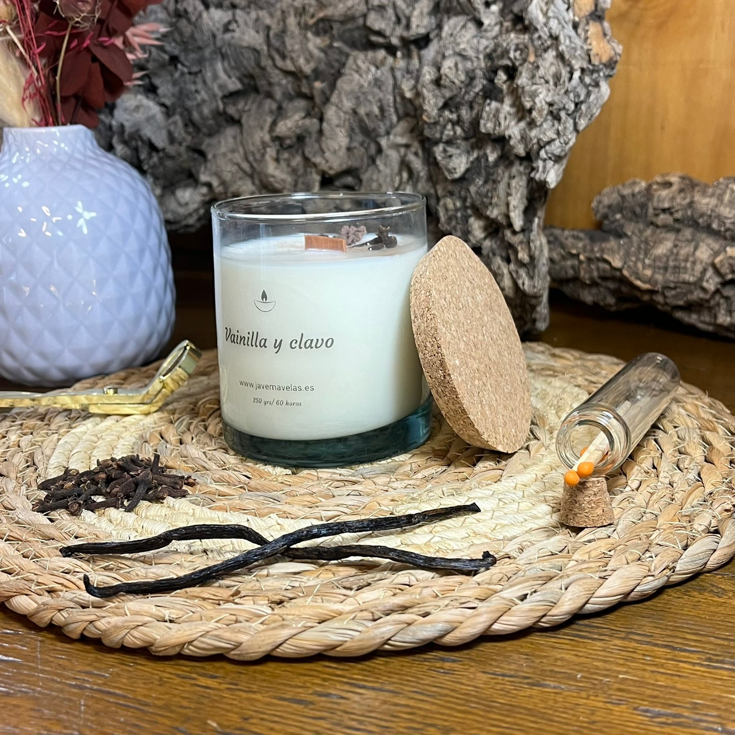 Vela Esencial Vainilla y Clavo – Calma y Protección
