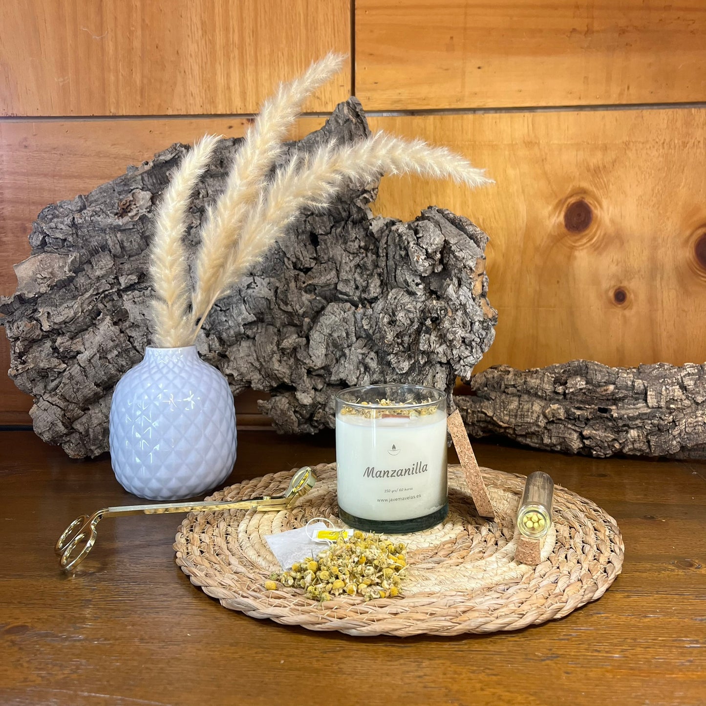 Vela Esencial Manzanilla – Serenidad y Calma