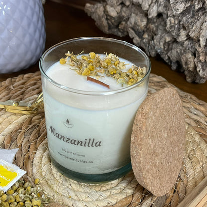 Vela Esencial Manzanilla – Serenidad y Calma