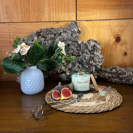 Vela Esencial Higo y Loto – Equilibrio y Naturaleza