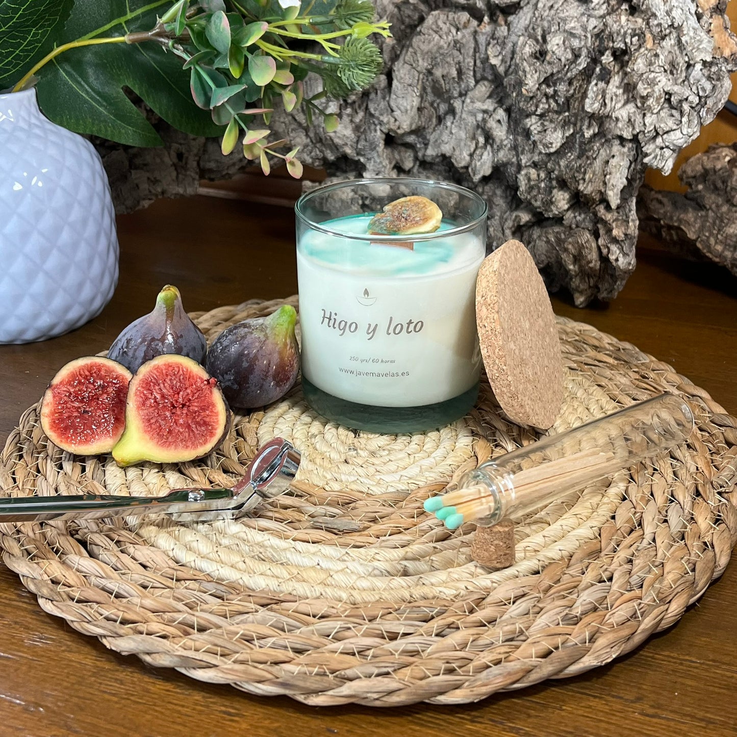 Vela Esencial Higo y Loto – Equilibrio y Naturaleza