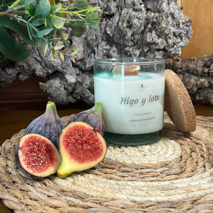 Vela Esencial Higo y Loto – Equilibrio y Naturaleza