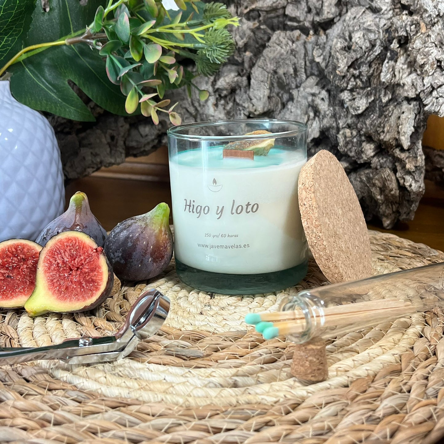 Vela Esencial Higo y Loto – Equilibrio y Naturaleza