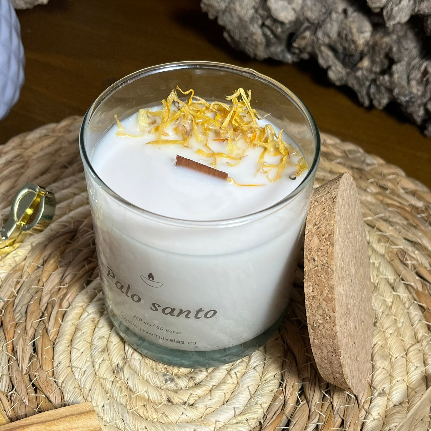 Vela Esencial Palo Santo – Energía y Limpieza