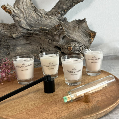 Pack de 4 Mini Velas – Aromas que transforman el ambiente
