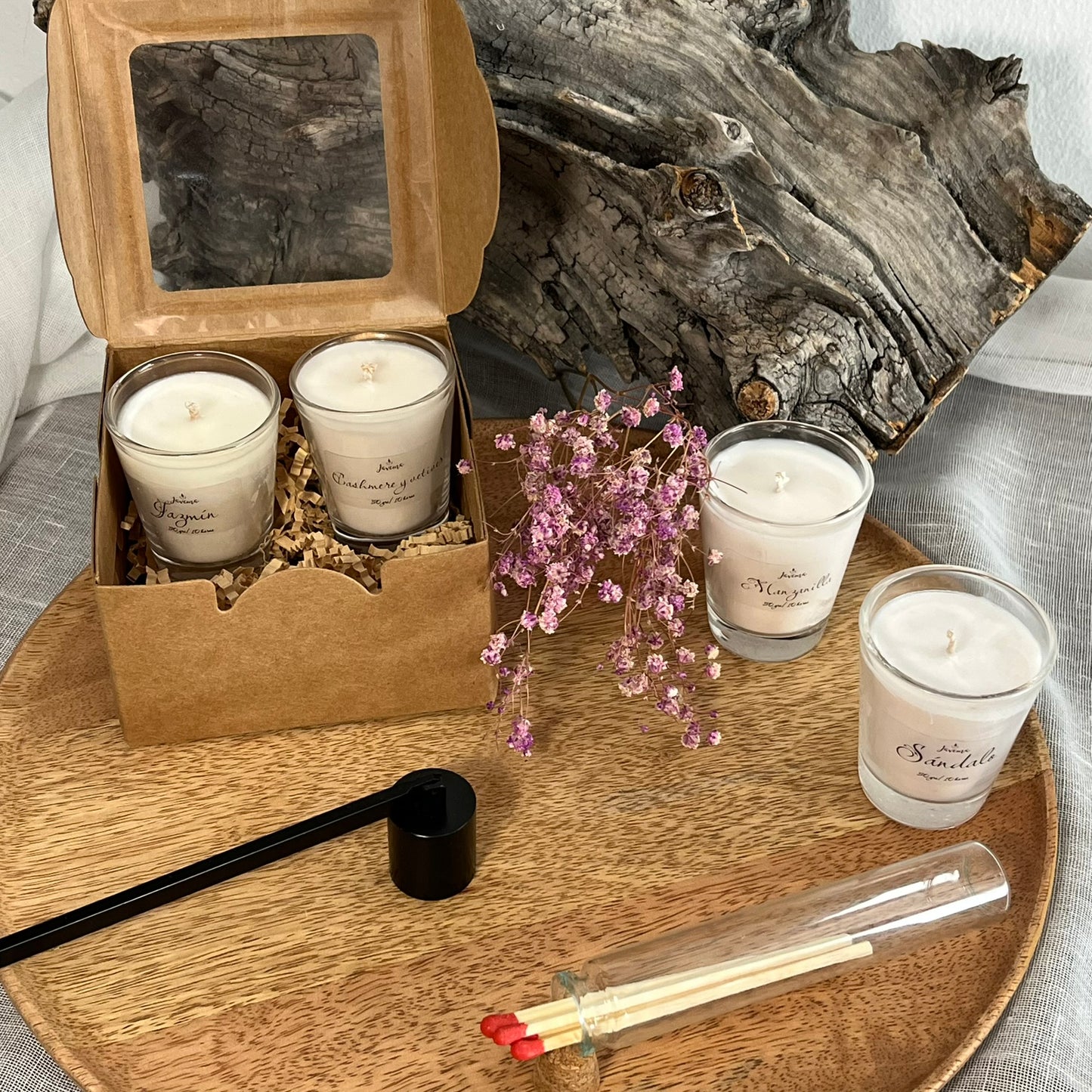 Pack de 4 Mini Velas – Aromas que transforman el ambiente