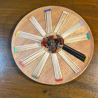 Botecito de cerillas de colores