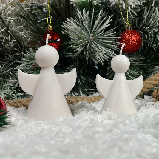 Pareja de Ángeles – Luz suave para un invierno en calma