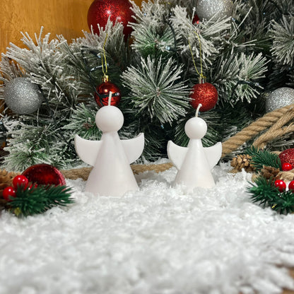 Pareja de Ángeles – Luz suave para un invierno en calma