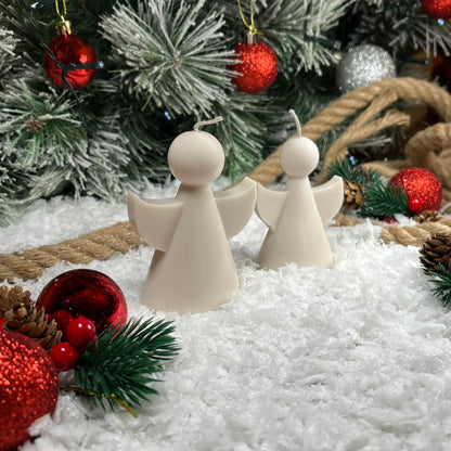 Pareja de Ángeles – Luz suave para un invierno en calma