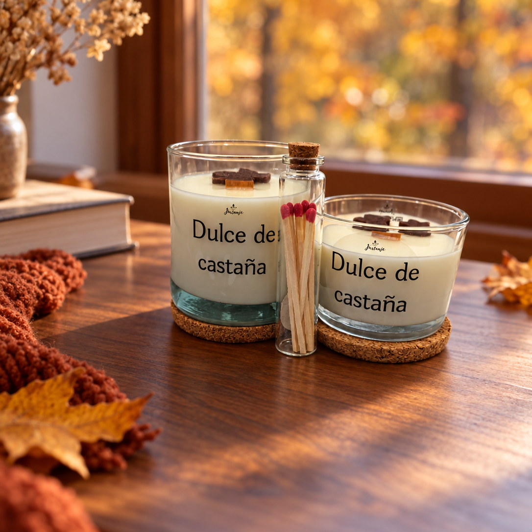 Vela Dulce de Castaña con Cerillas