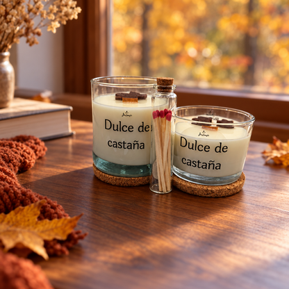 Vela Dulce de Castaña con Cerillas