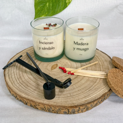 Pack Velas Incienso y Sándalo & Musgo y Madera