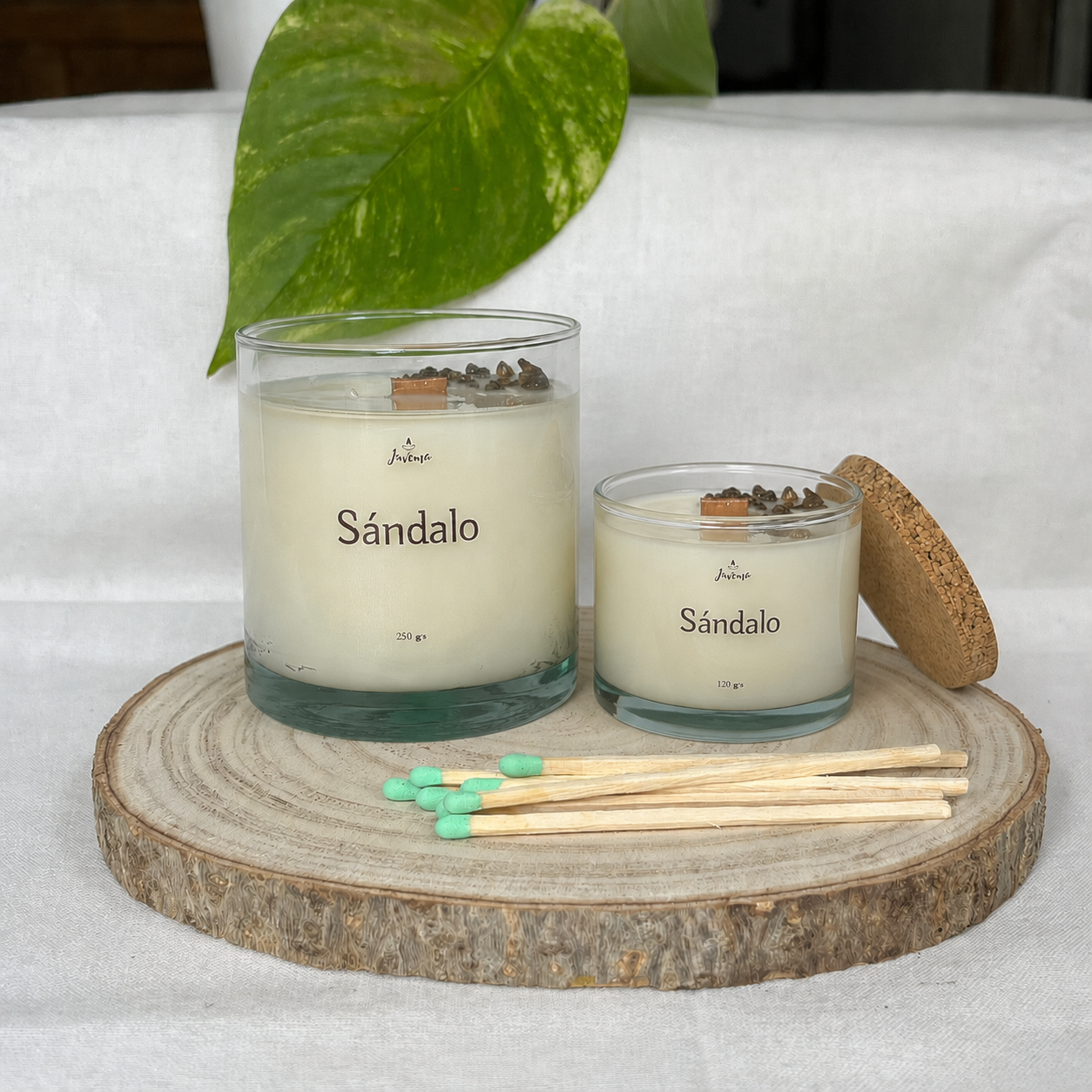 Vela Sándalo con Cerillas – Soja Natural