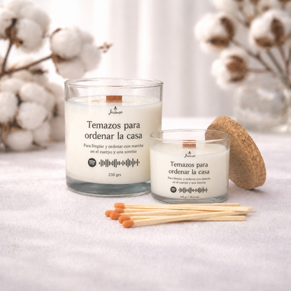 Vela Flor de Algodón 250 g con Cerillas