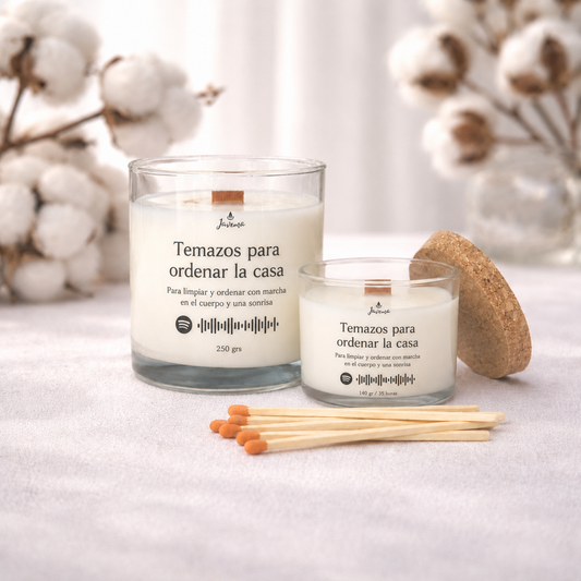 Vela Flor de Algodón 250 g con Cerillas