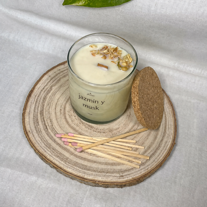 Vela Jazmín y Musk con Cerillas