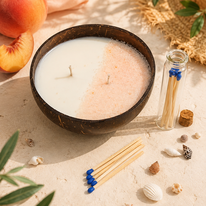 Vela de melocotón dulce