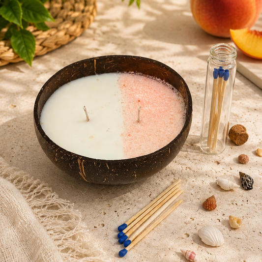 Vela de coco y lima