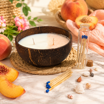 Vela de melocotón dulce