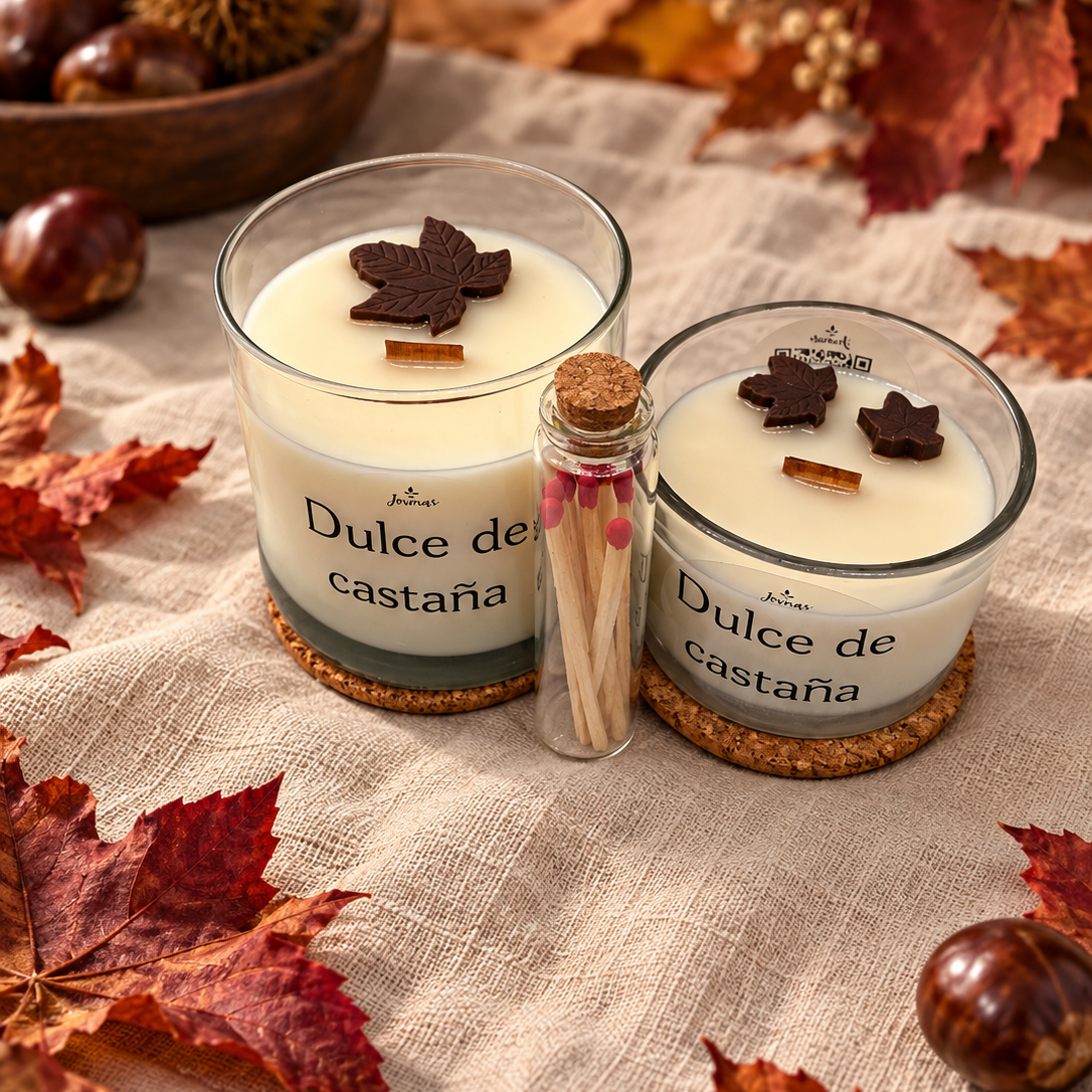 Vela Dulce de Castaña con Cerillas